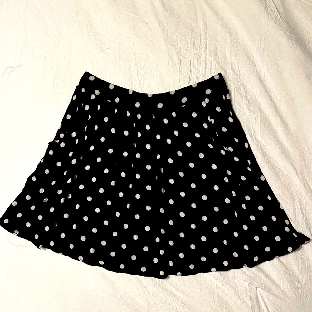 French Grey polka dot skirt with pockets